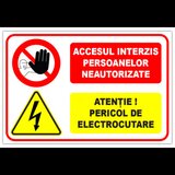 Semn pentru persoane neautorizate si pericole de electrocutare